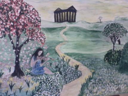 Penshaw Monument, washington, Woman on the Fiddle, By Alex H Parker